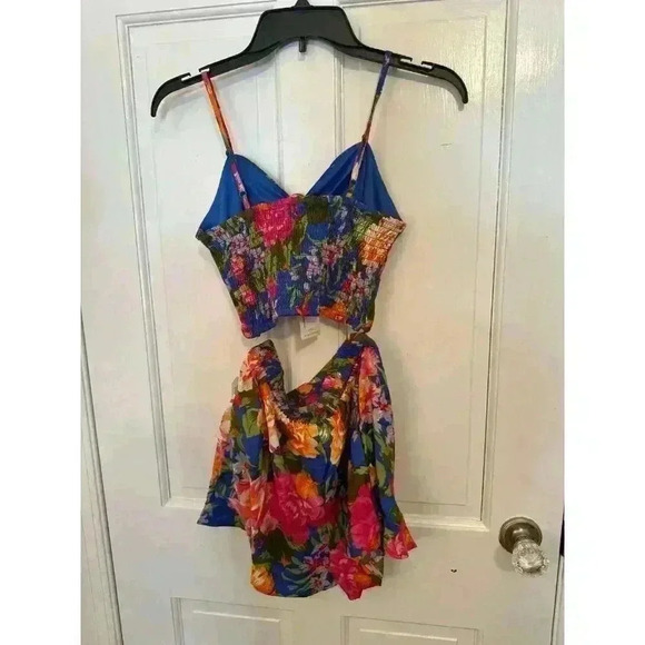 Lottie & Holly BOG Blue Tropical Top and Skort Set size S NWT - Picture 4 of 4